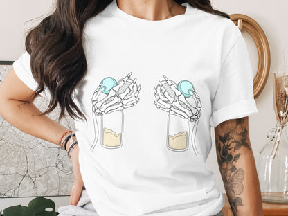 Unique Skeleton Hand Chemist Design Shirt