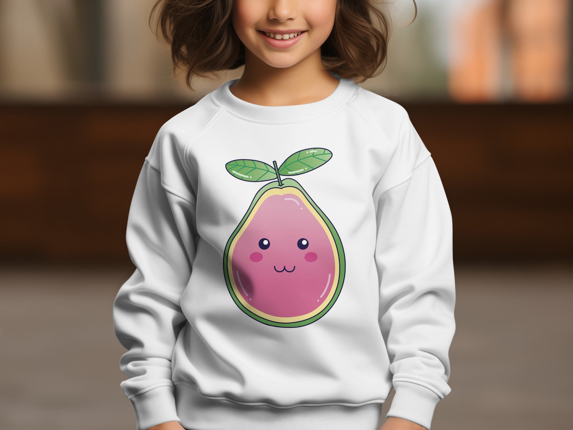 Smiling Pear Graphic Sweatshirt For Kids Toddler Wear