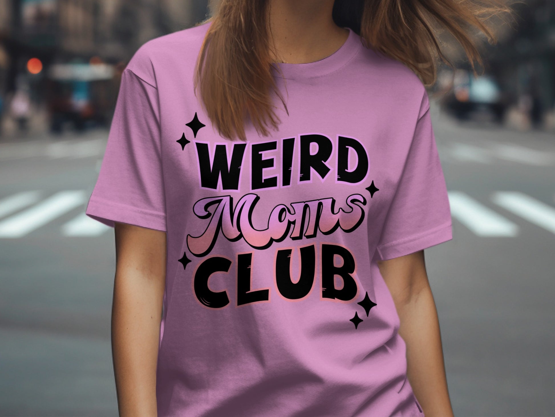 Weird Moms Club Fun Graphic T-shirt Design