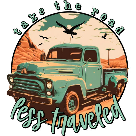 Take the Road Less Traveled Vintage Truck Design