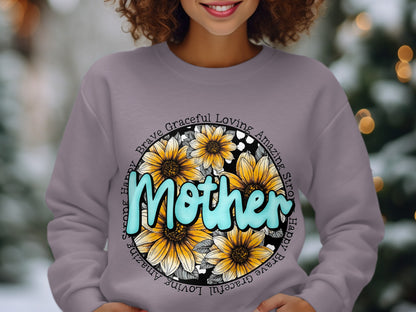 Mother Brave Graceful Loving Amazing Strong Sweatshirt