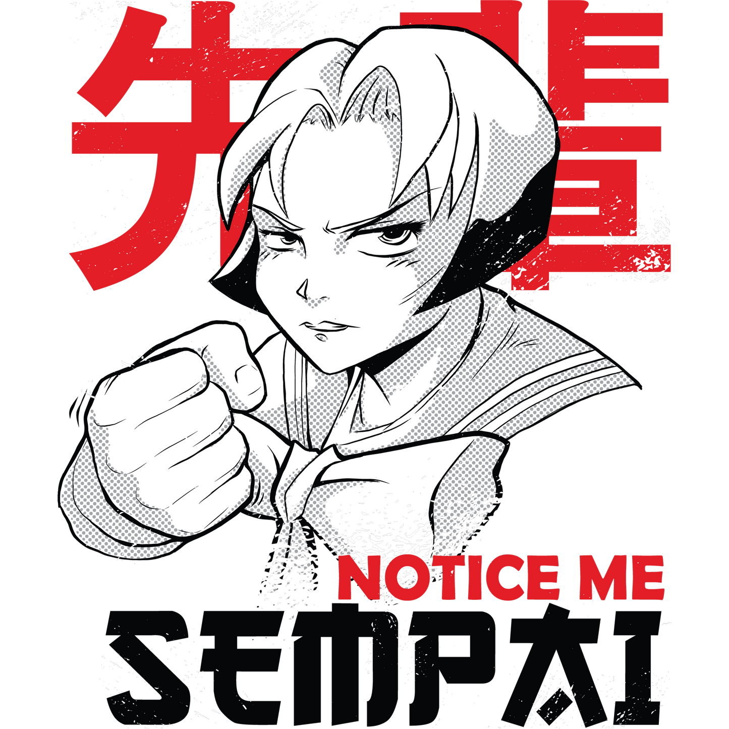 Notice Me Sempai Anime Character Illustration Shirt