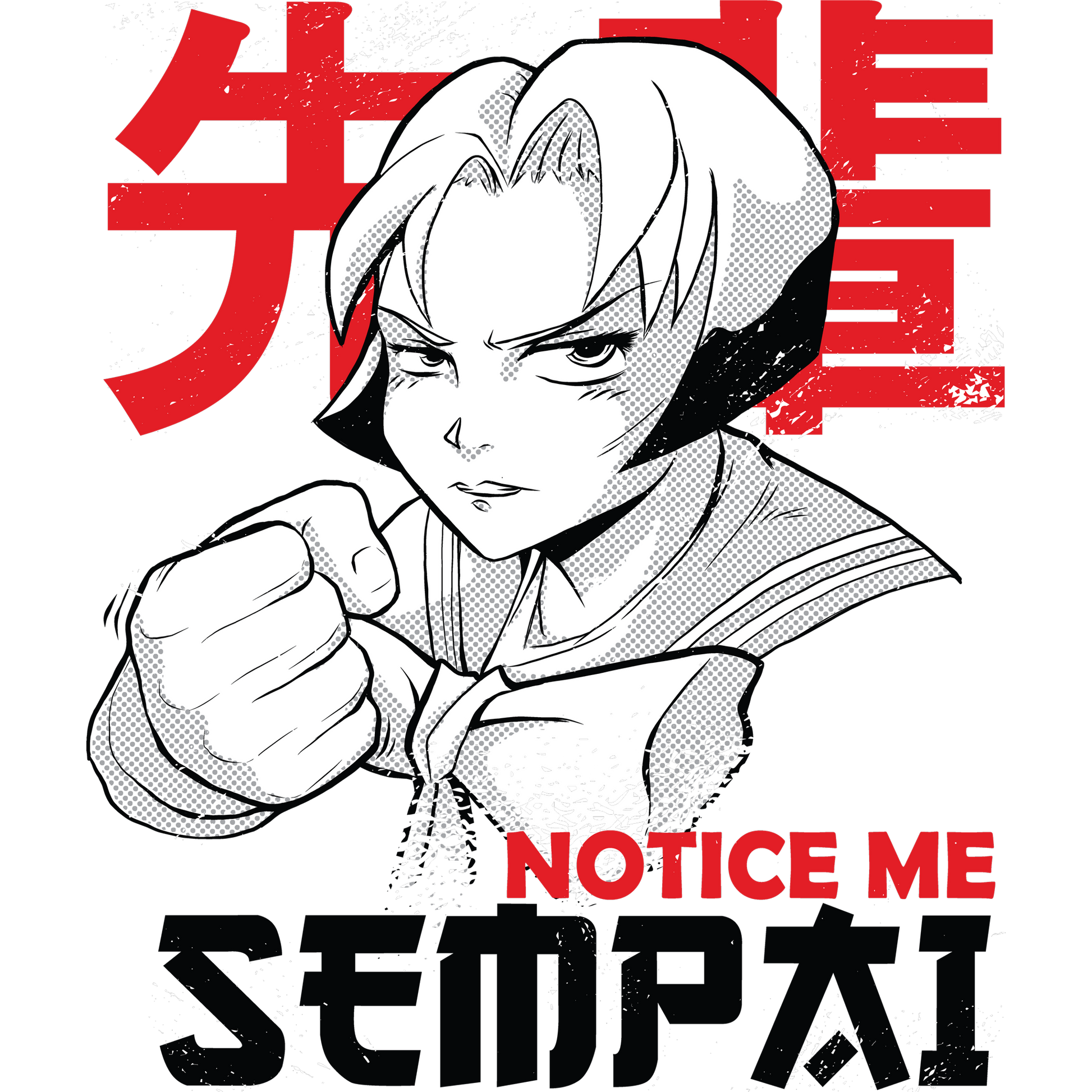 Notice Me Sempai Anime Character Illustration Shirt