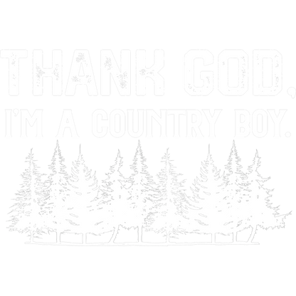 Thank God I'm A Country Boy Graphic Art Shirt