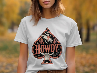 Howdy Spade with Cowboy and Skull Graphic Tee
