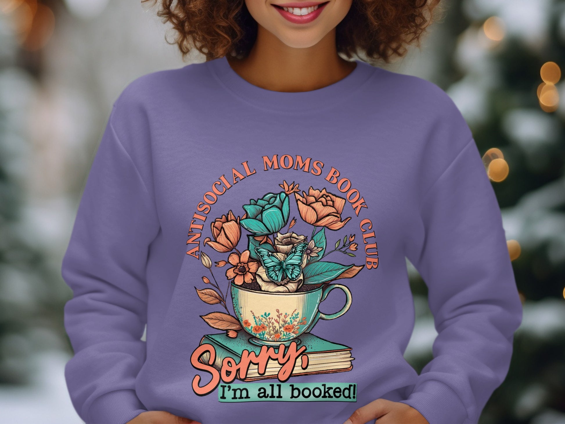 Antisocial Moms Book Club Sorry I'm All Booked sweatshirt