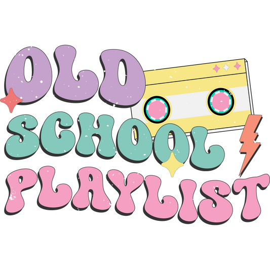 Retro Cassette Design Vintage Old School Playlist Product