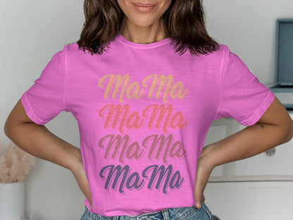 MaMa MaMa MaMa MaMa Pink Graphic Tee