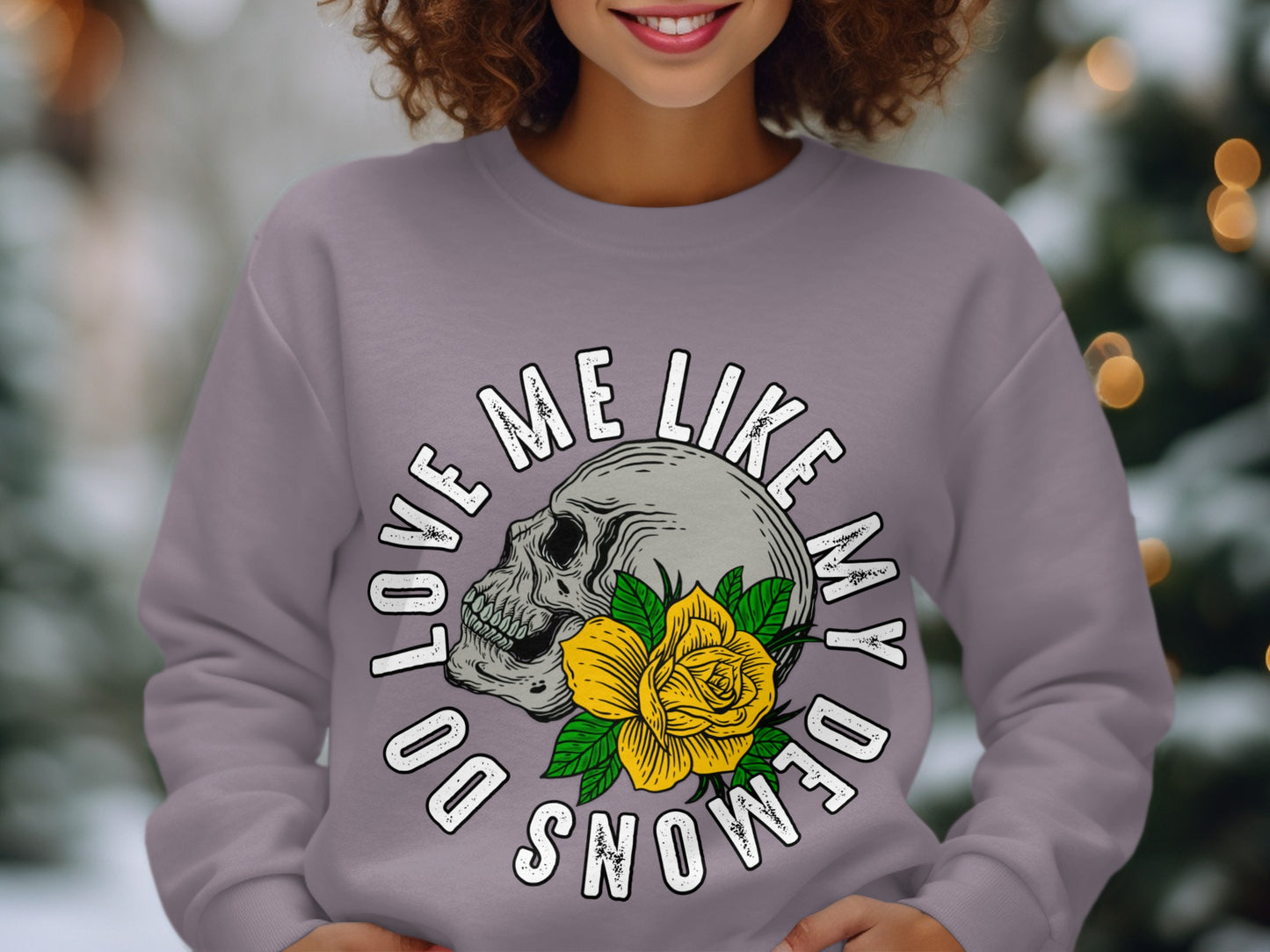 Love Me Like My Demons Do Graphic Sweatshirt