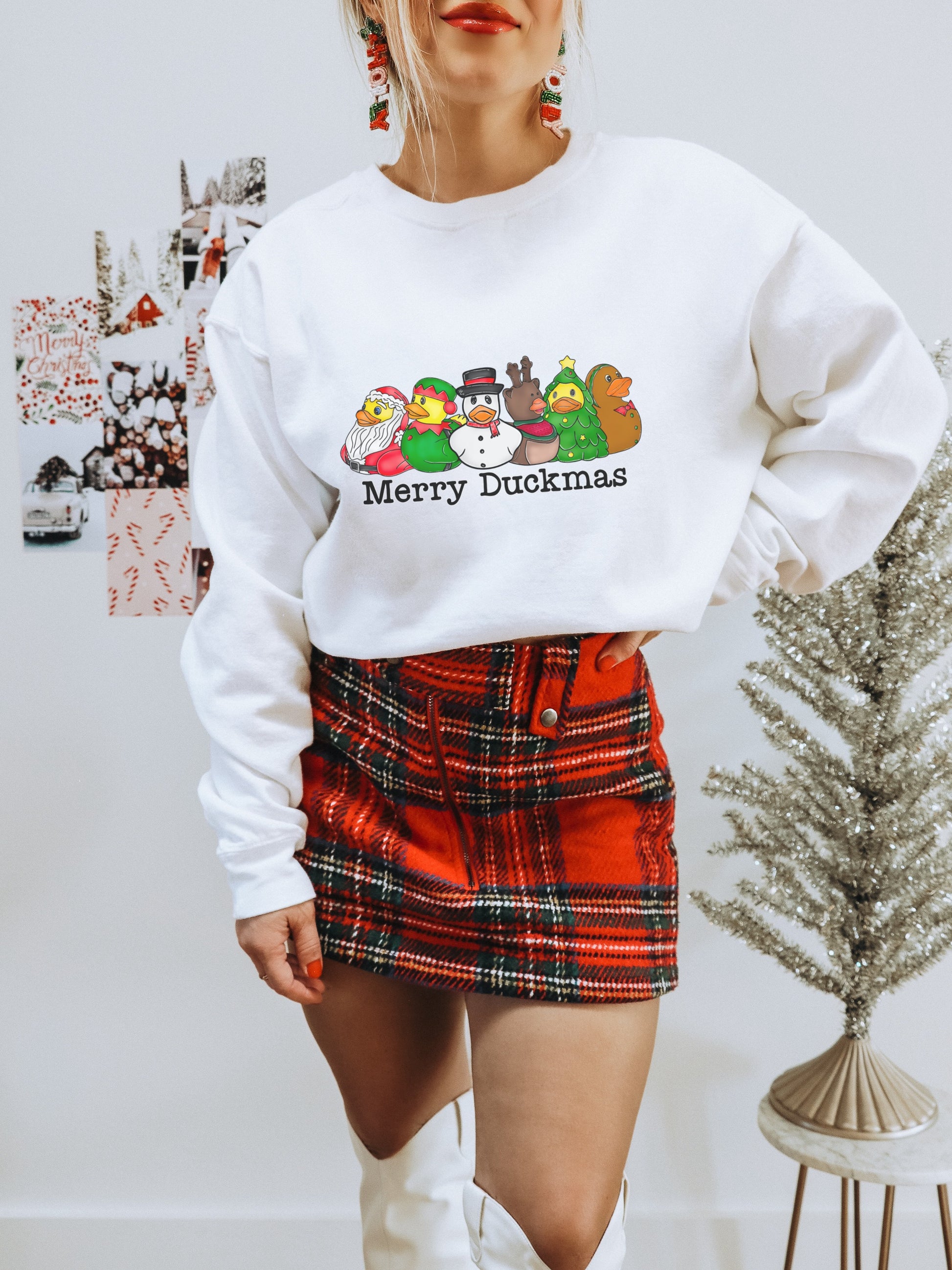 Merry Duckmas Festive Holiday Sweatshirt for Christmas