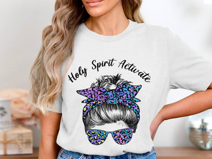 Holy Spirit Activate Shirt with Trendy Leopard Print