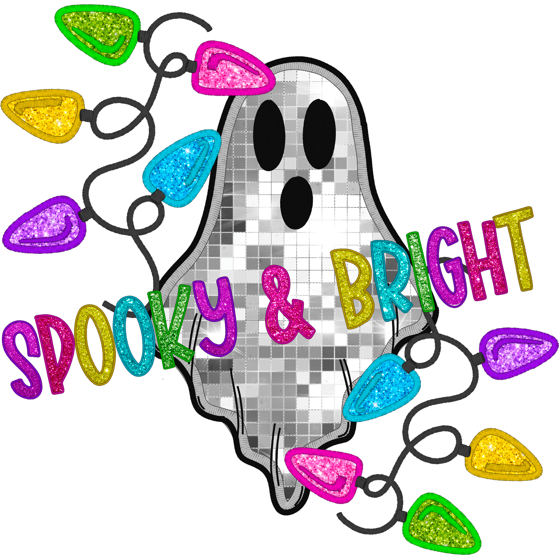 Spooky and Bright Ghost with Colorful Lights Product