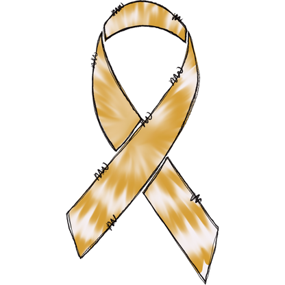 Tie-Dye Awareness Ribbon with Unique Design Accessory
