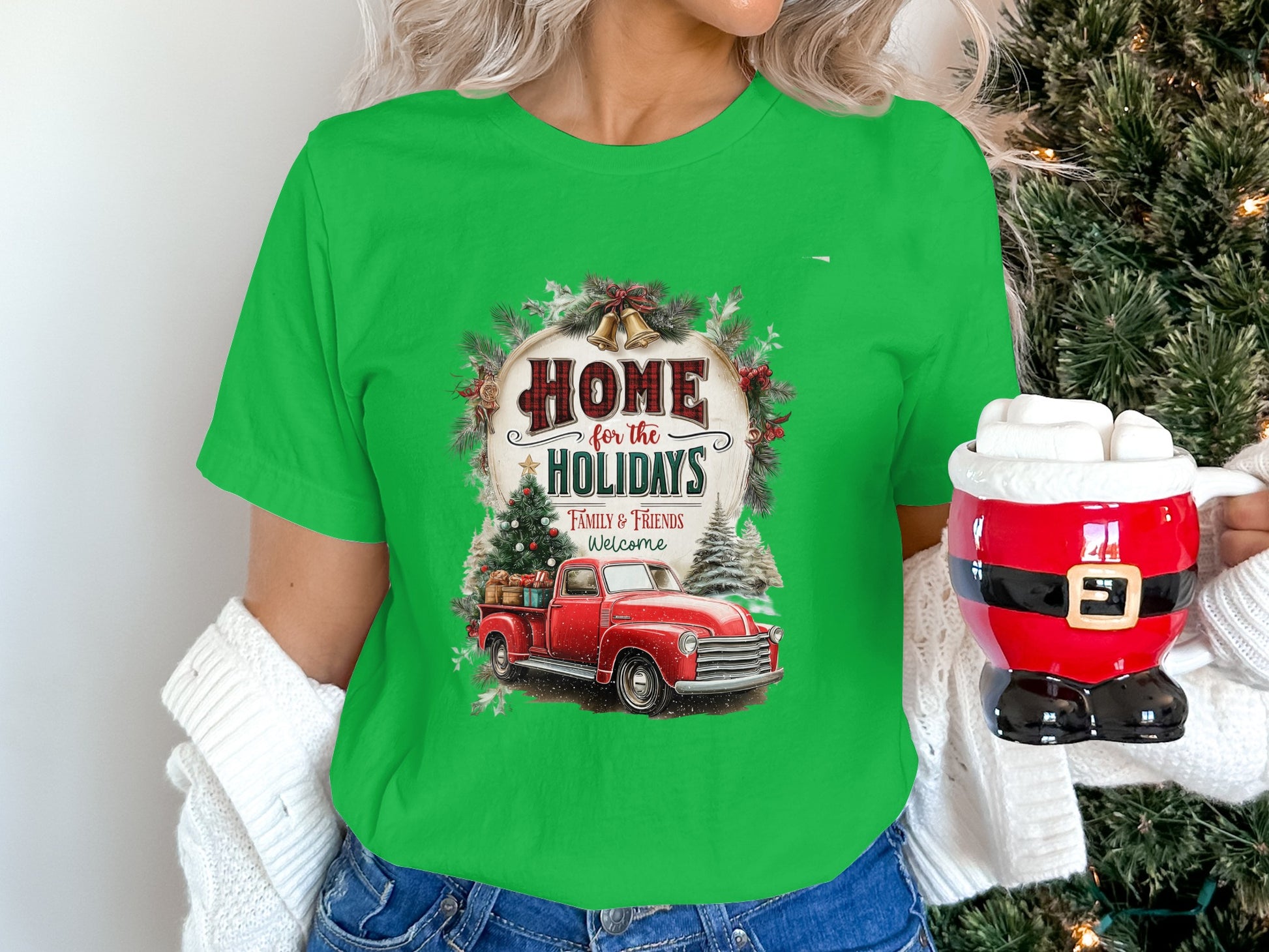 Home For The Holidays Family Friends Welcome T-shirt