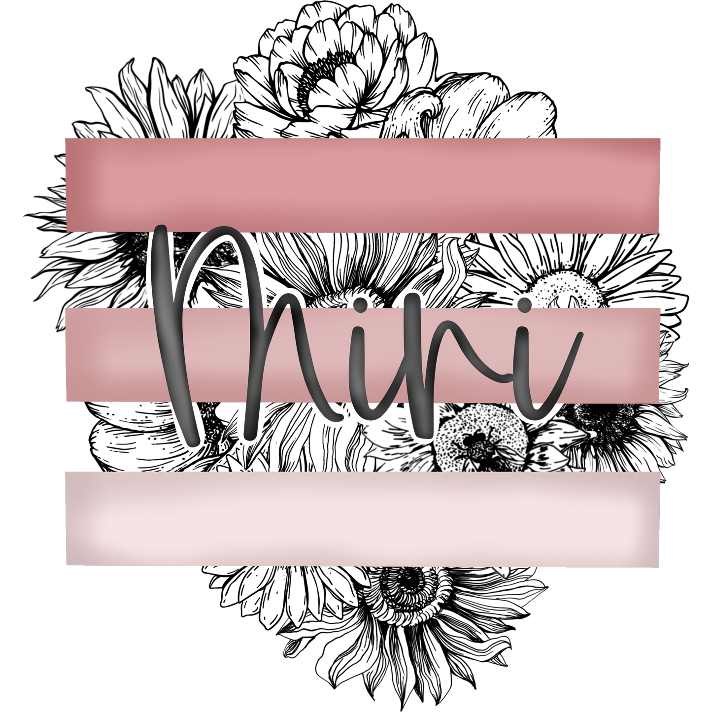 Pink and White Striped Floral Mini Product