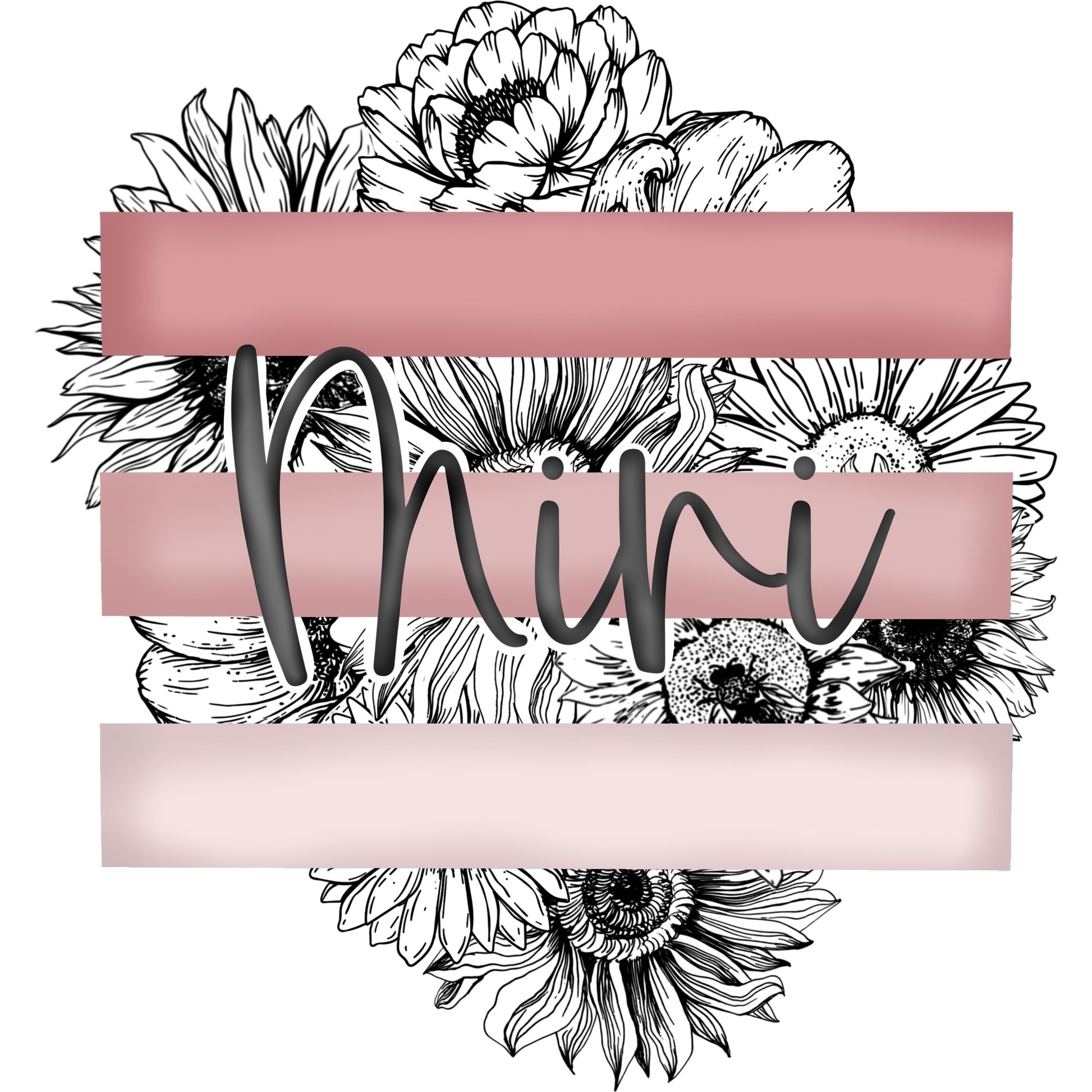 Pink and White Striped Floral Mini Product