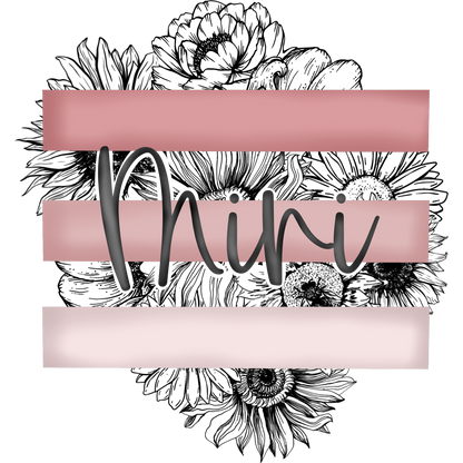 Pink and White Striped Floral Mini Product