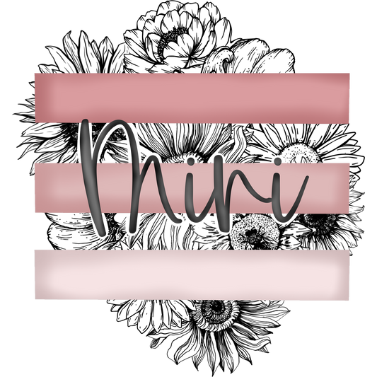 Pink and White Striped Floral Mini Product