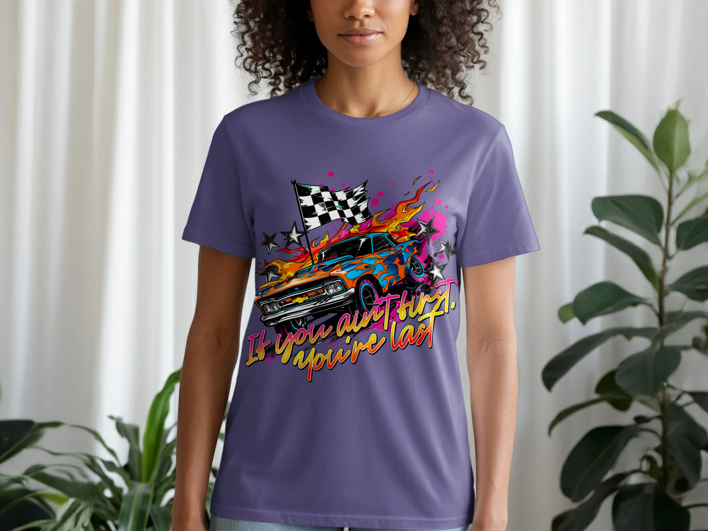 If You Ain't First You're Lost Checkered Flag Shirt
