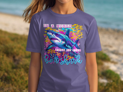 In a World Full of Fish Be a Shark Graphic Tee