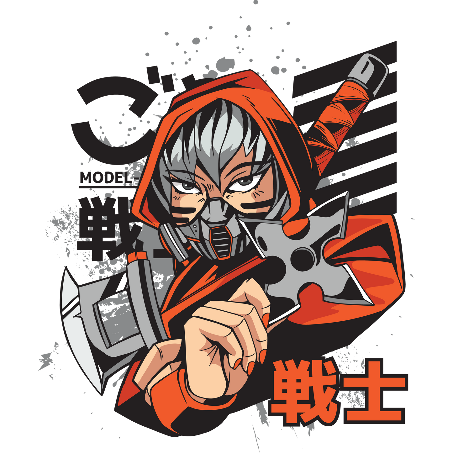 Ninja Warrior Themed Anime Art Print