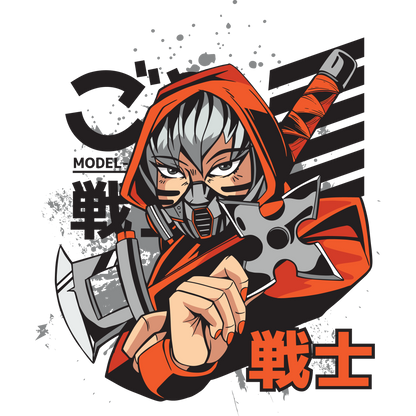 Ninja Warrior Themed Anime Art Print