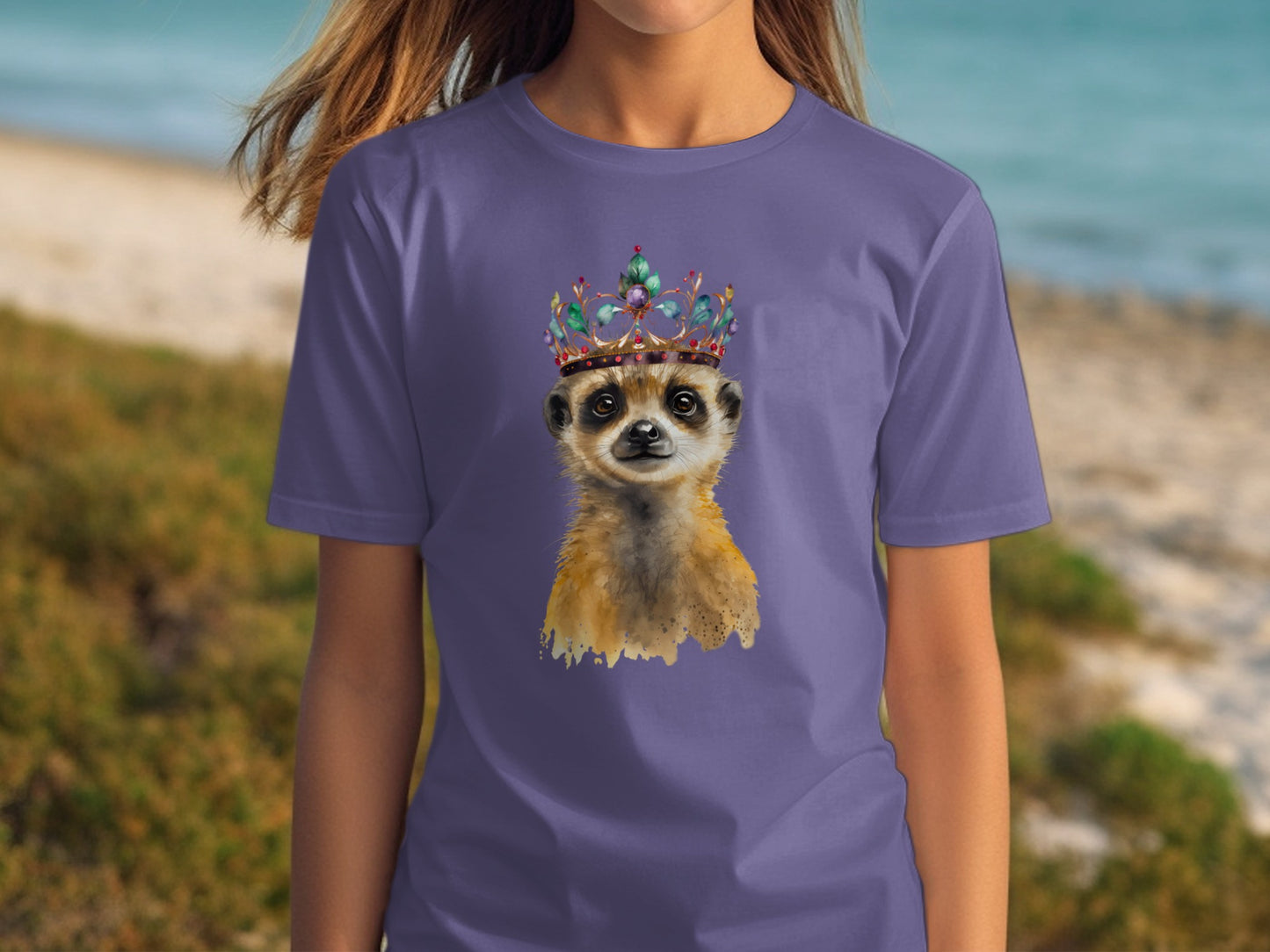 Cute Meerkat with a Crown Graphic Tee Product