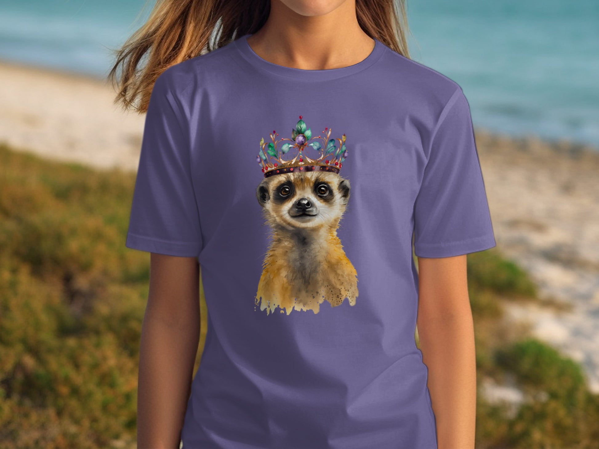 Cute Meerkat with a Crown Graphic Tee Product