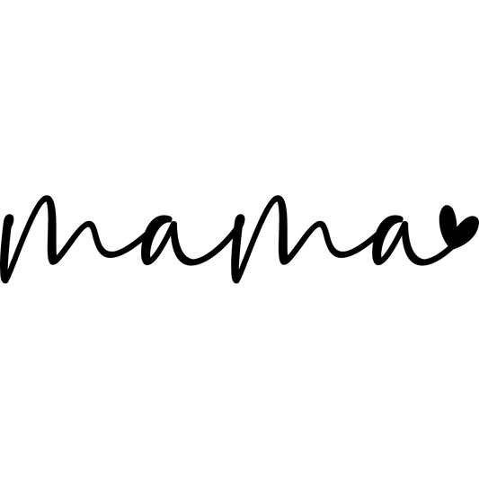 Mama Heart Script Design Typography Art Print