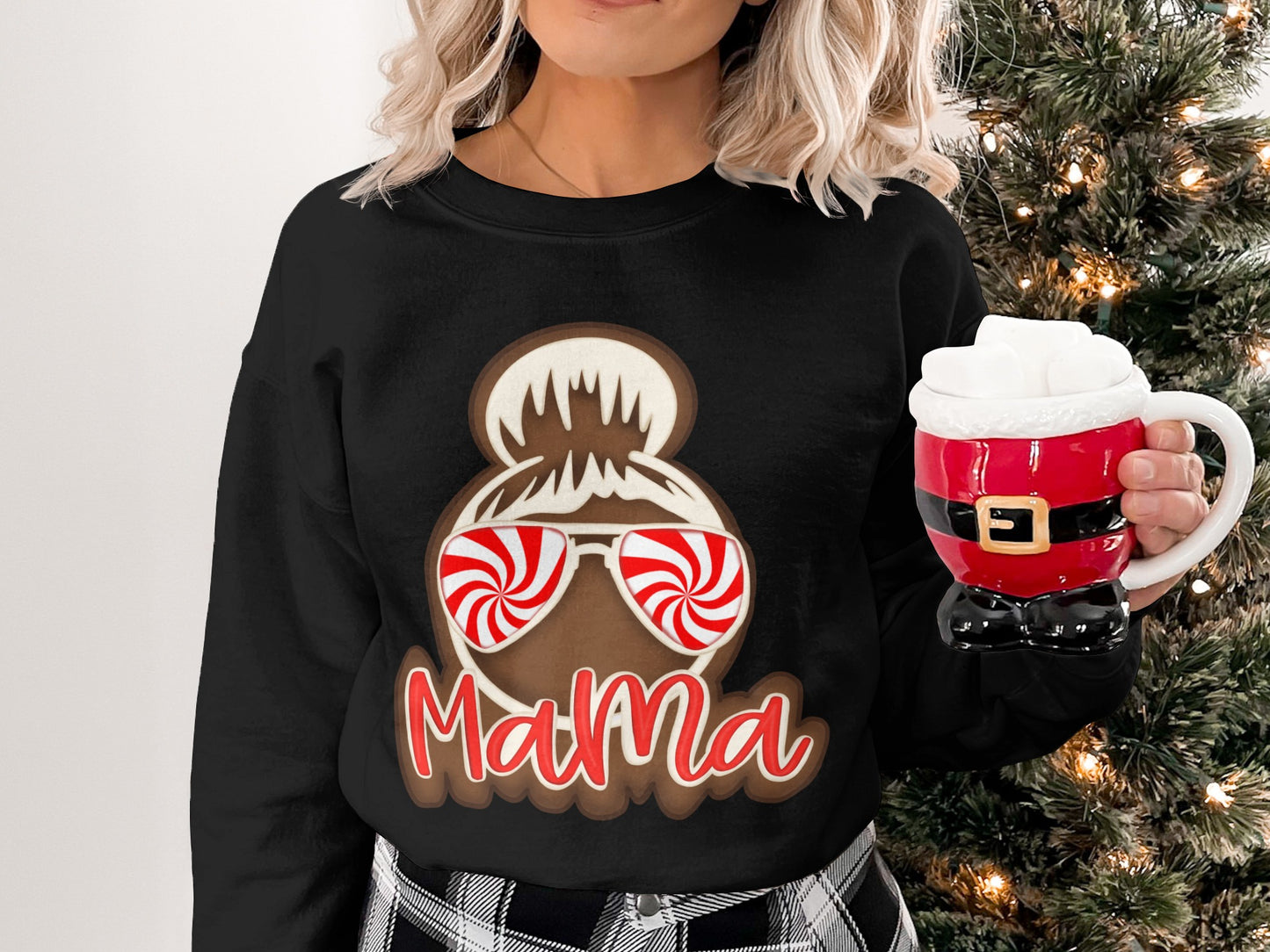Cute Christmas Graphic Coffee Cup Sweatshirt