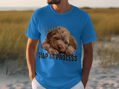 Shhhh Nap In Process Sleeping Puppy T-shirt