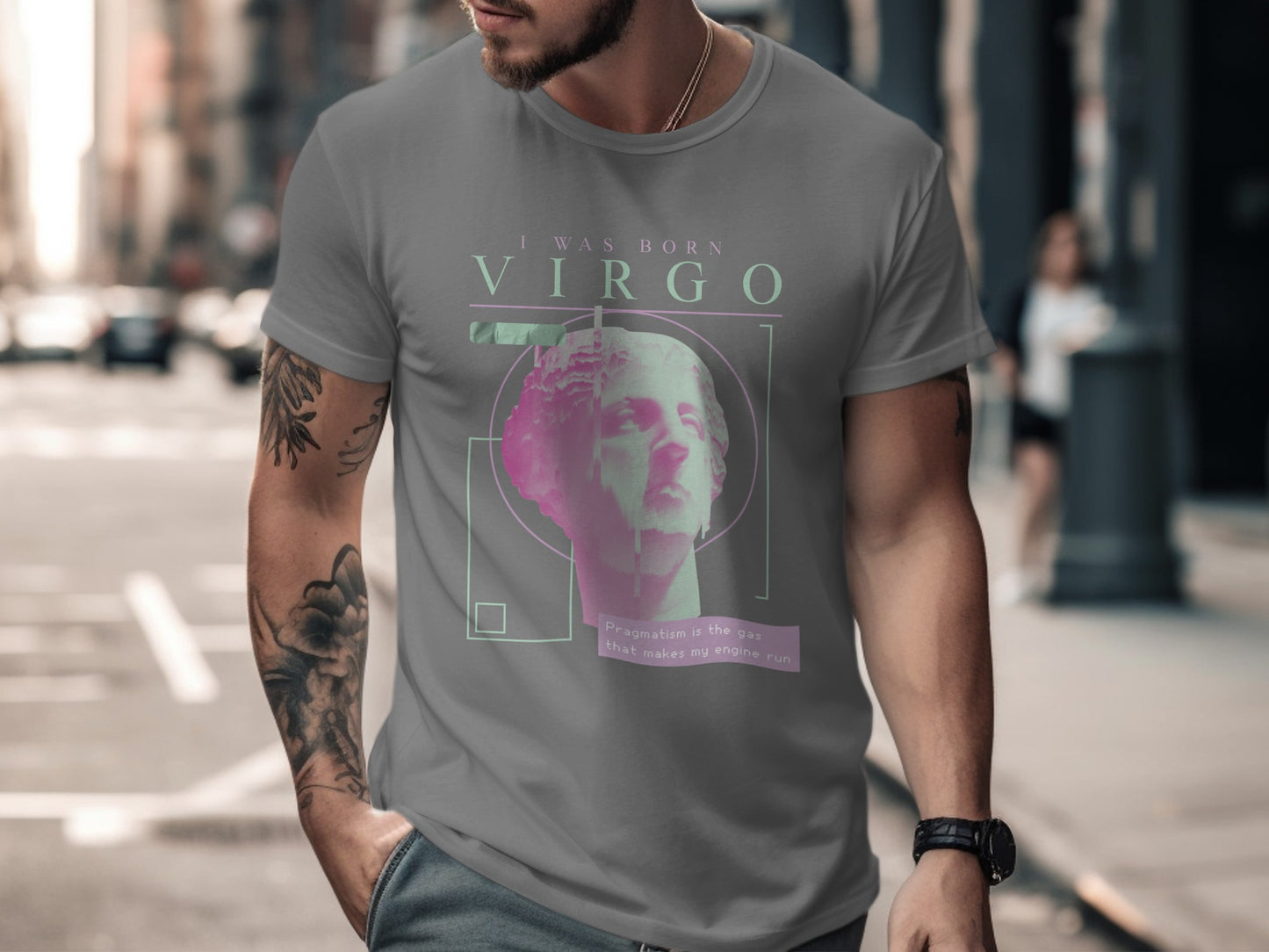 Virgo Zodiac Statue Graphic Tee Stylish Shirt