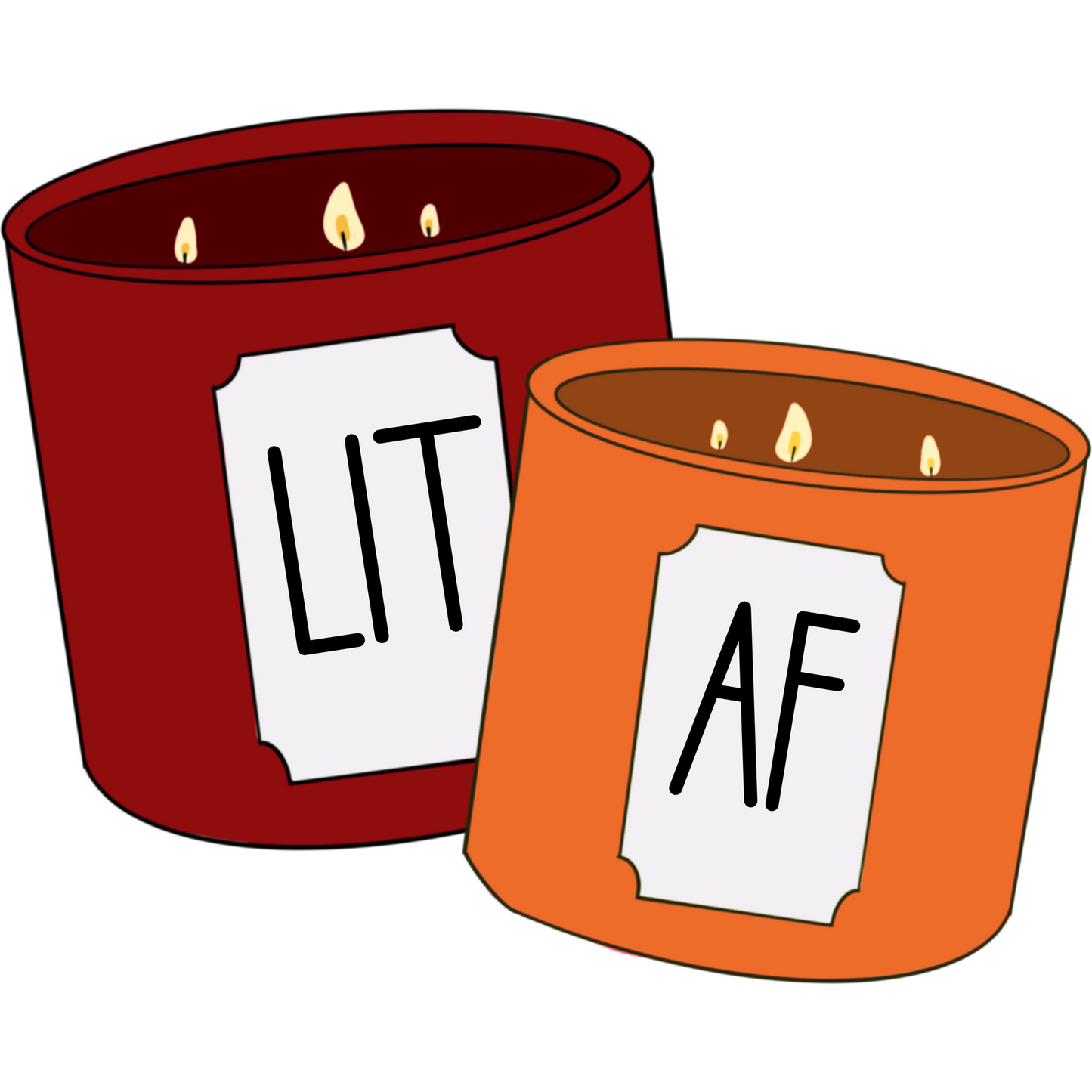 Lit AF Large and Small Candle Set