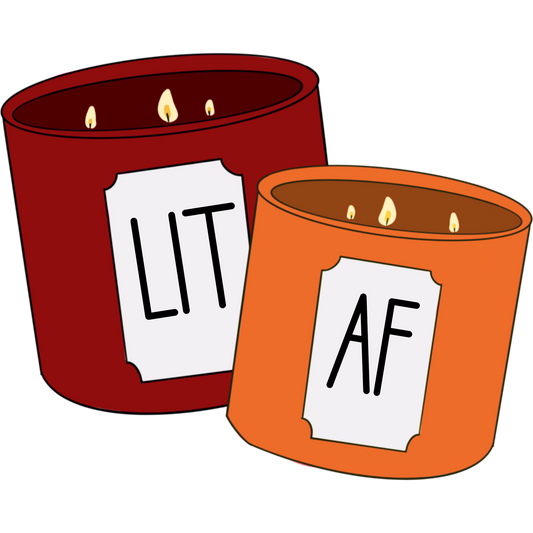 Lit AF Large and Small Candle Set