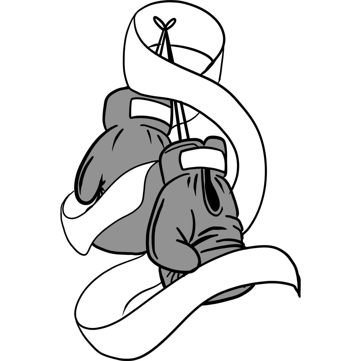 Classic Boxing Gloves with Ribbon Artwork