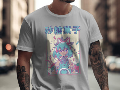 Cute Anime Character with Tattoos Graphic T-Shirt