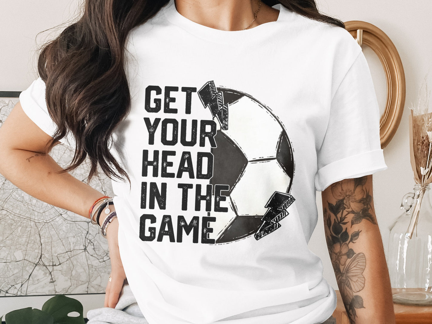 Get Your Head in the Game Soccer Graphic T-Shirt