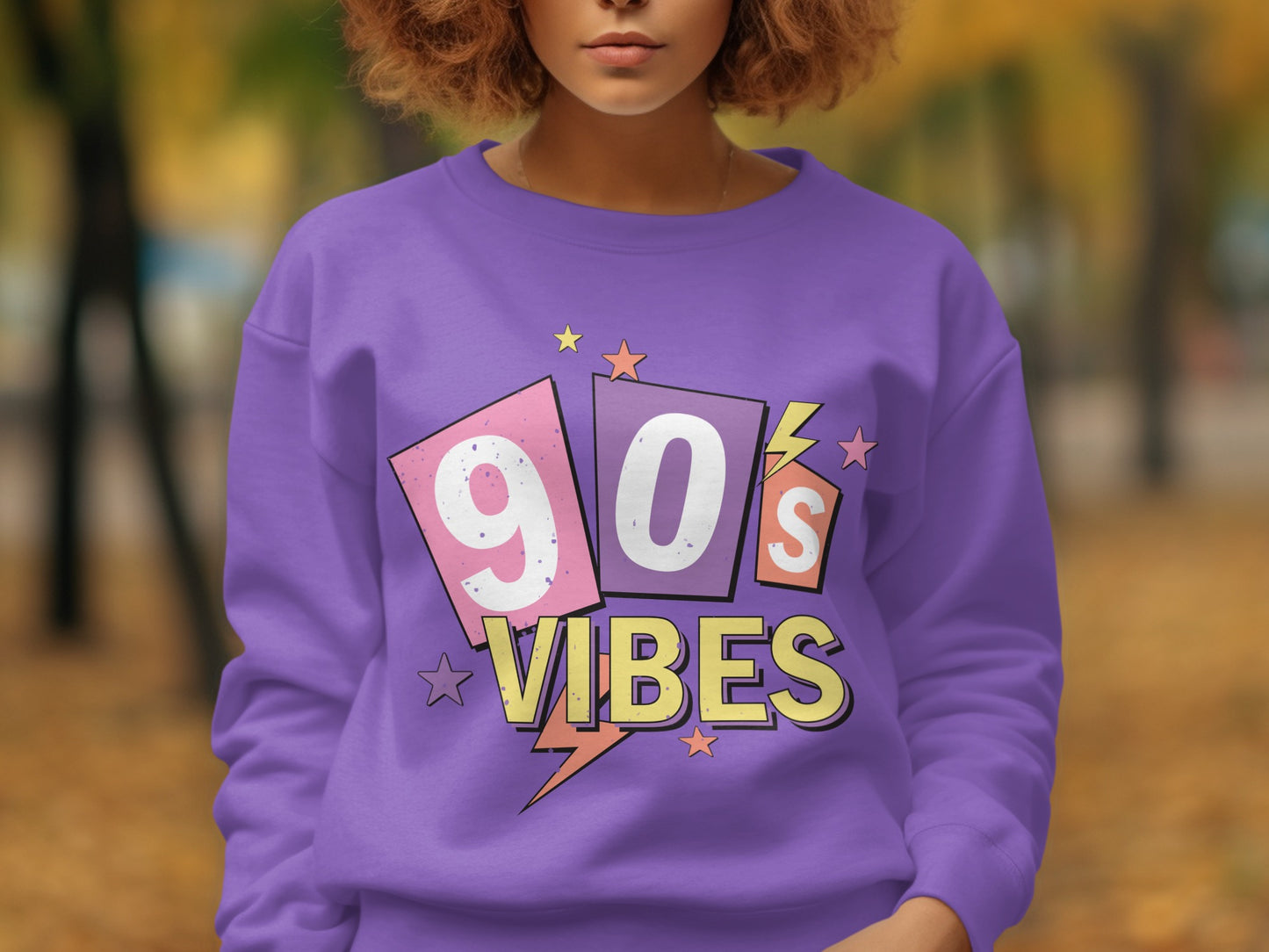 Fun Purple 90's Vibes Sweatshirt for Nostalgia Lovers