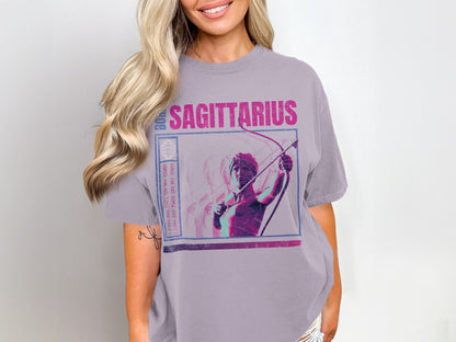 Bold Sagittarius Horoscope Graphic Tee Shirt