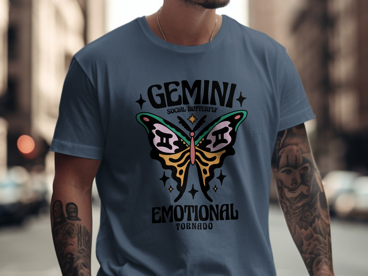 Gemini Social Butterfly Emotional Tornado T-shirt
