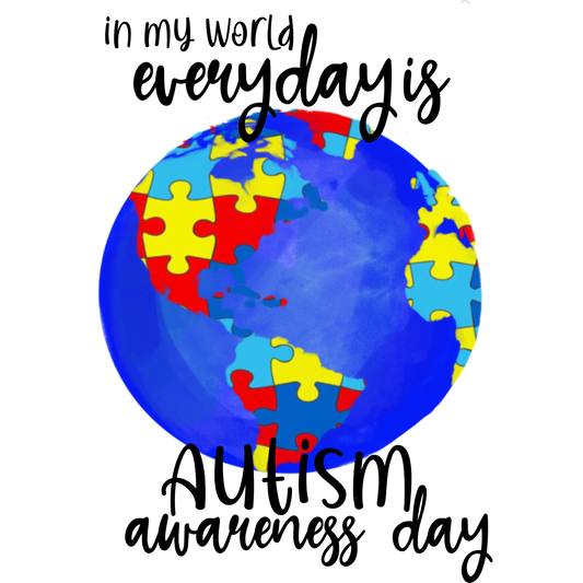 Everyday is Autism Awareness Day Graphic Decor
