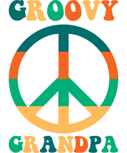 Groovy Grandpa Peace Sign Themed Design shirt