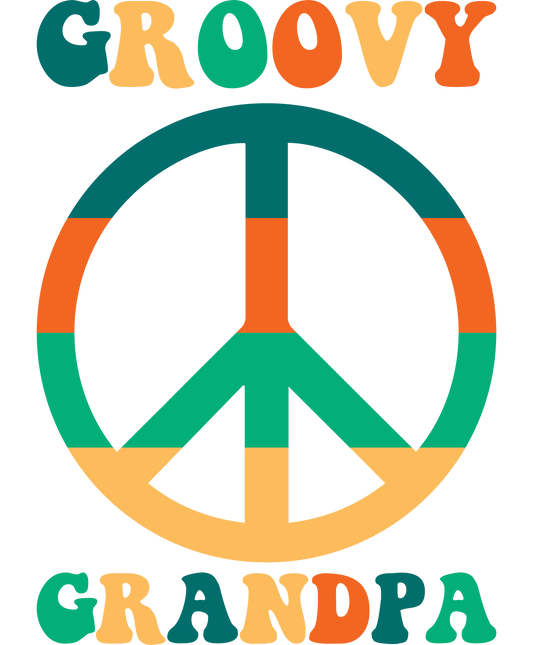 Groovy Grandpa Peace Sign Themed Design shirt