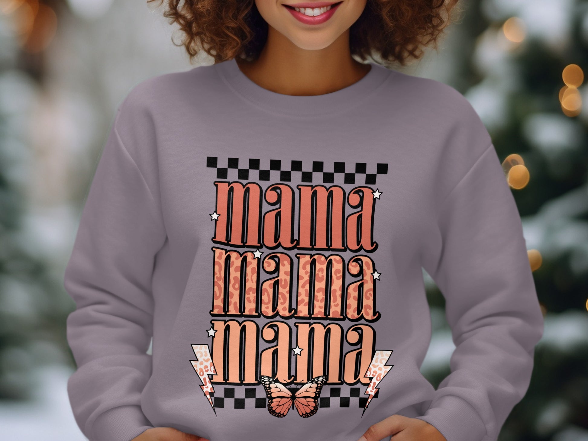 Mama Mama Mama Retro Sweatshirt for Moms