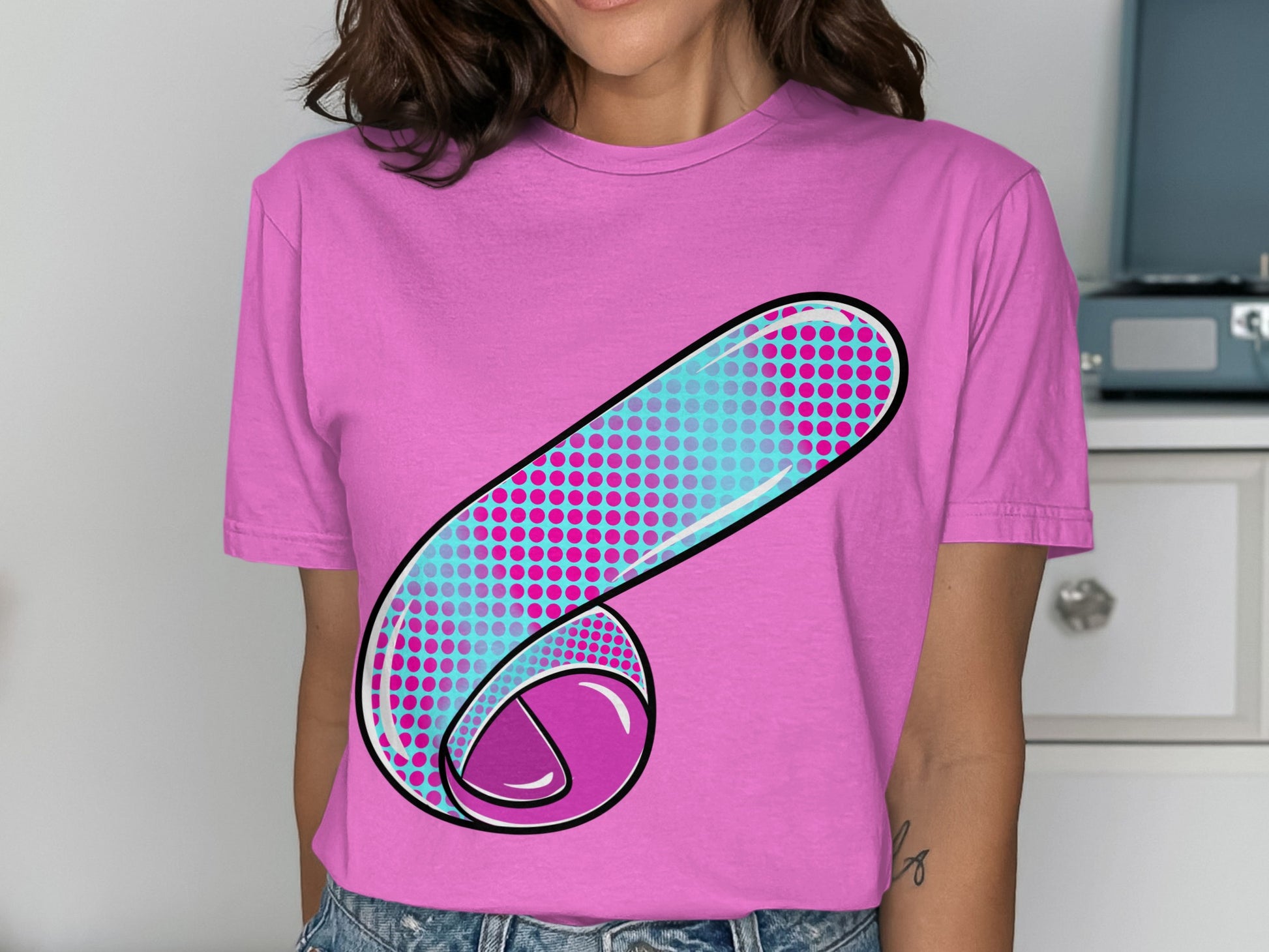 Retro Pop Art Style Loop Design Shirt
