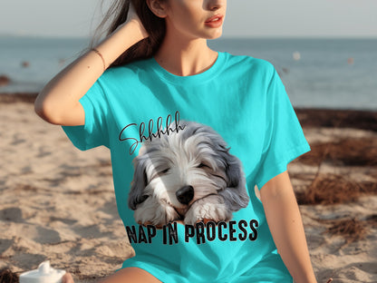 Shhhh Nap In Process Cute Puppy Shirt Product