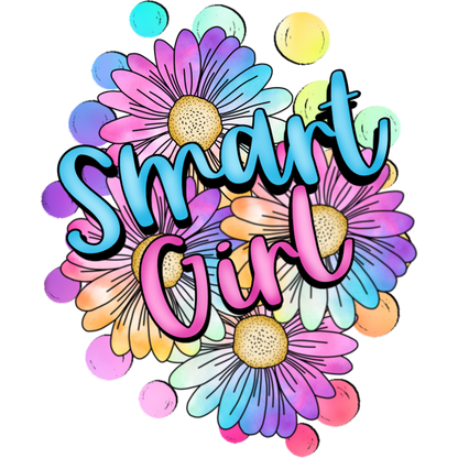Smart Girl Colorful Daisy Design Art Product