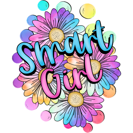 Smart Girl Colorful Daisy Design Art Product