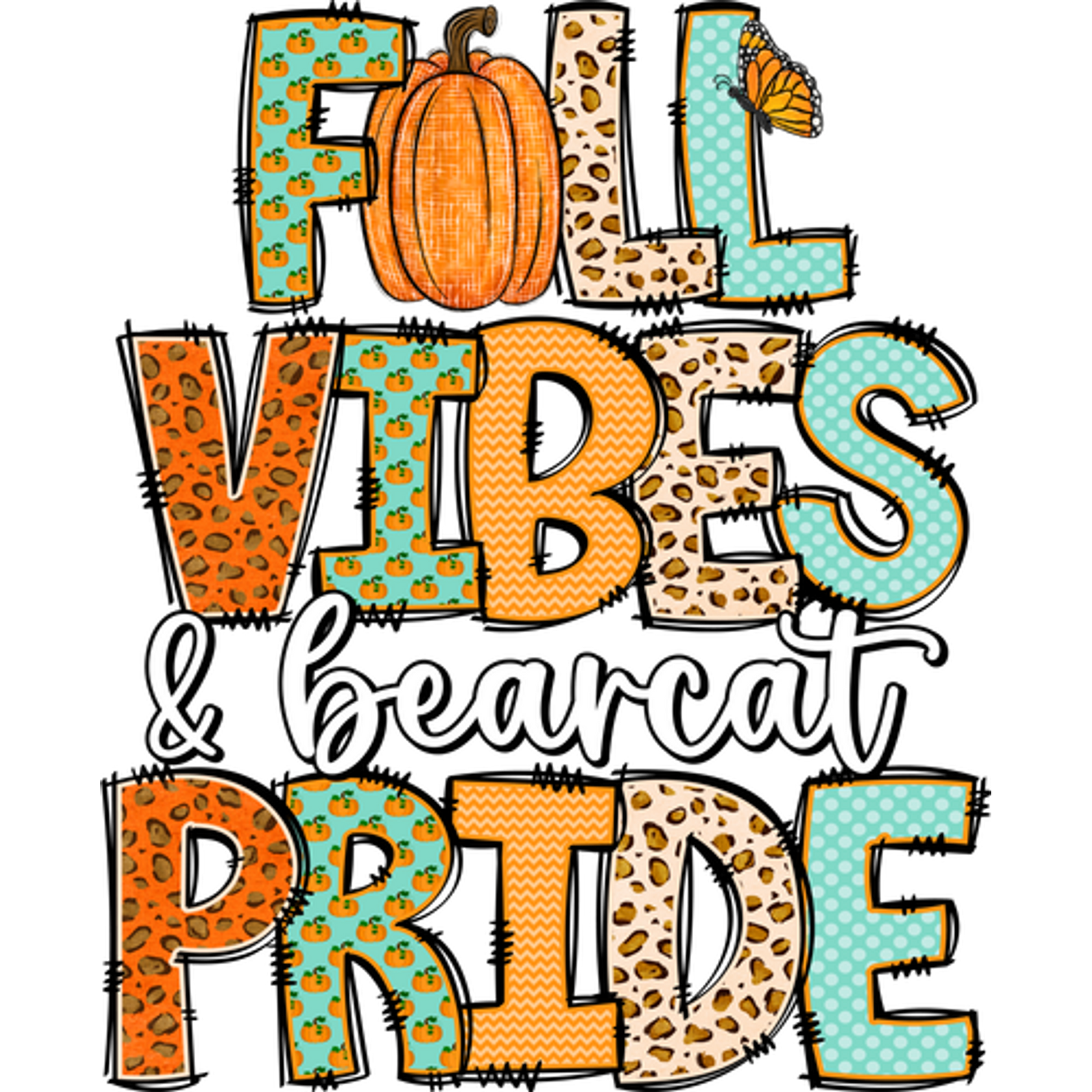 Fall Vibes and Bearcat Pride Graphic Tee