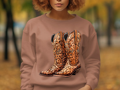 Western Cowboy Boots Graphic Fashion Sweatshirt